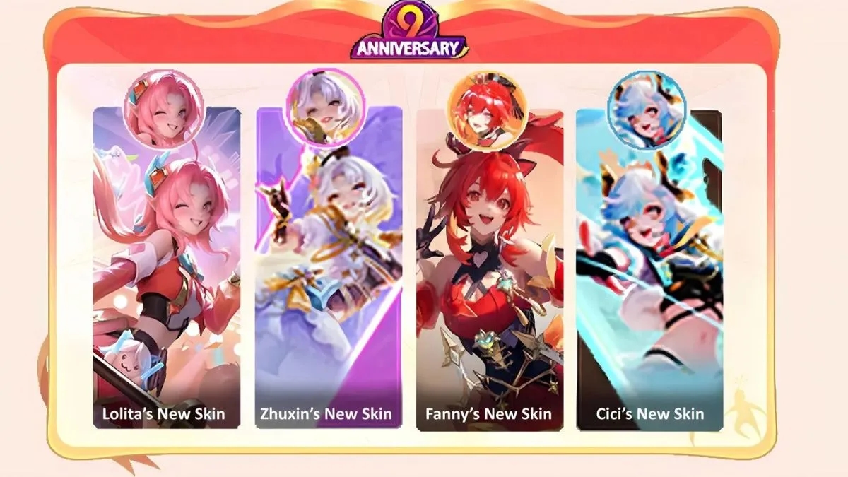 Perayaan MLBB 9th Anniversary – Idol Group, Skin Eksklusif, Hadiah Emas, dan Promo Diamond!