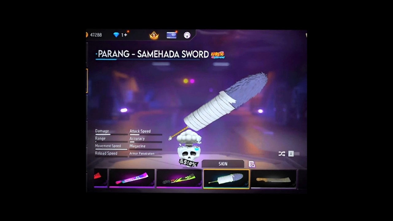 Cara Dapatkan Skin Parang Samehada Free Fire (FF)