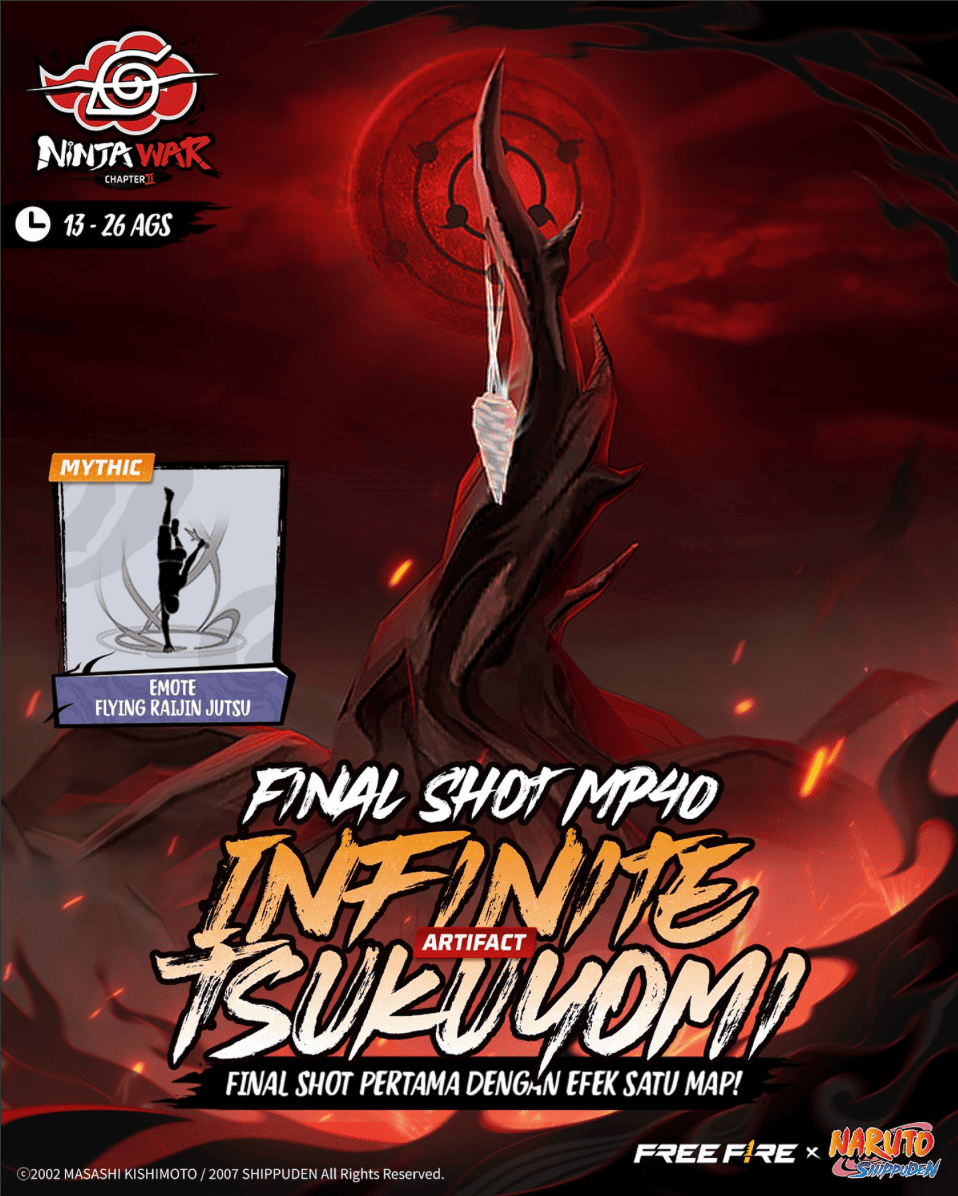 Cara Dapatkan Final Shot MP40 Infinite Tsukoyomi Free Fire (FF)
